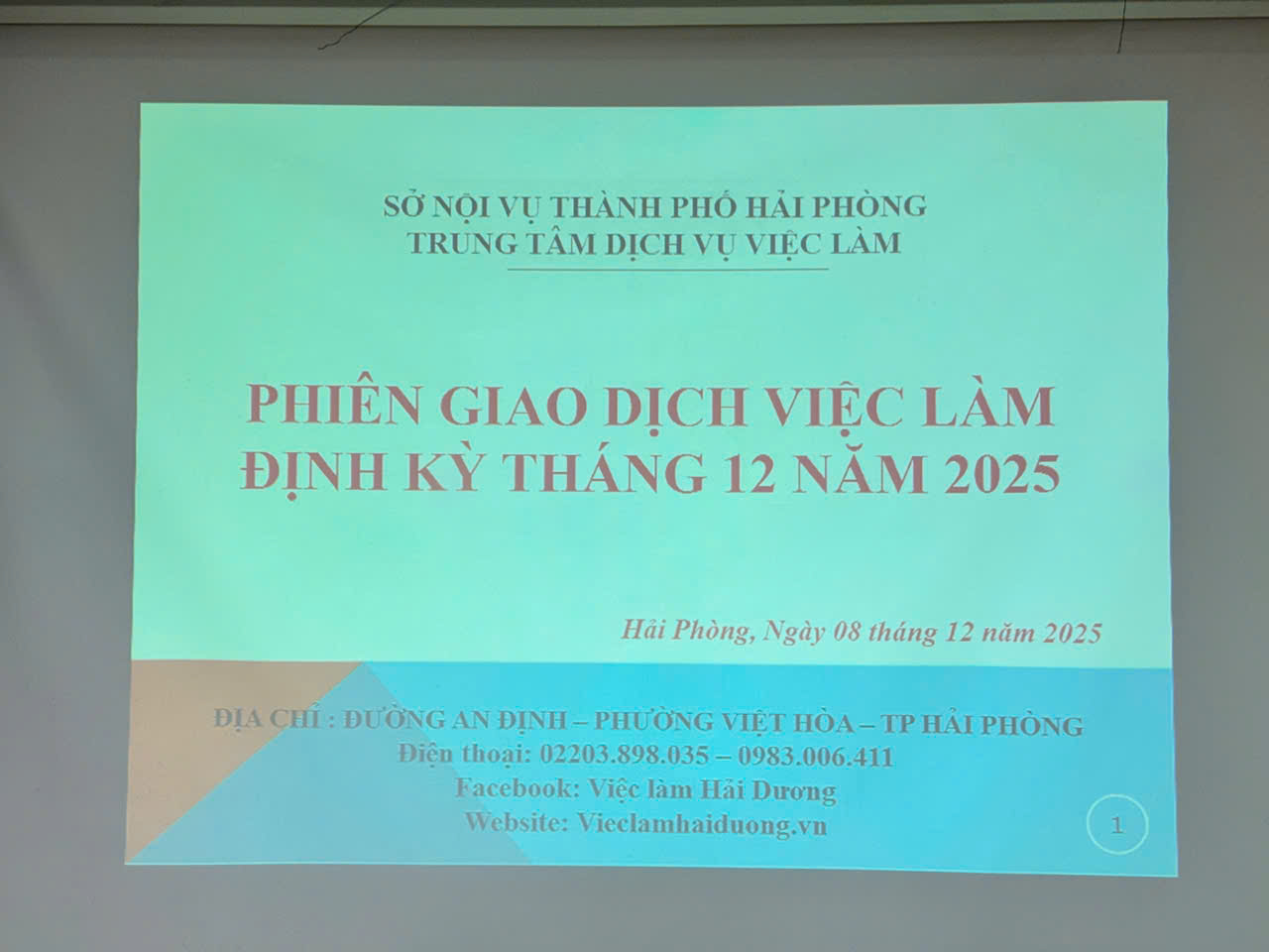 Phiên Giao dịch việc làm định kỳ ngày 08/12/2025